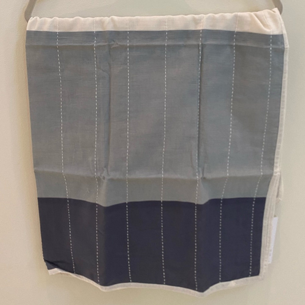 NWT | ANCHAL | 100% Organic Cotton Handmade in India Scarf | Blue+White